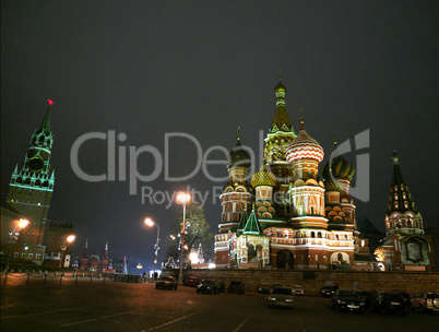 Moscow Russia Red Square at night