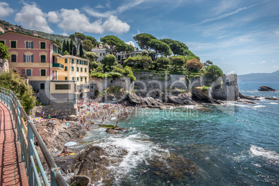 The promenade of Nervi in Genoa, Italy.