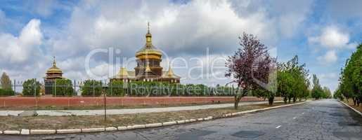 Wooden church in Sergeevka resort, Ukraine