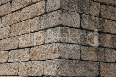 House wall made of gray natural stone