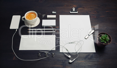 Blank branding stationery