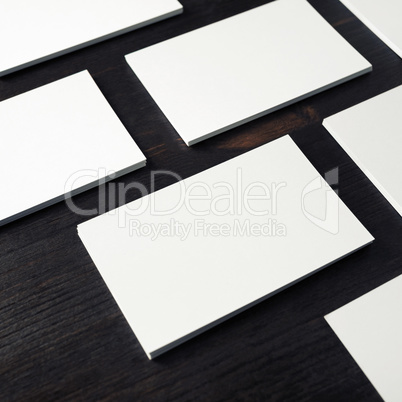 White business cards