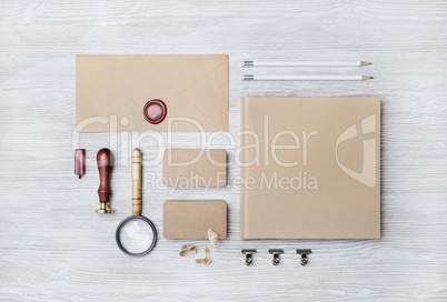 Blank kraft stationery