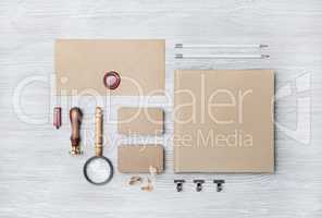 Blank kraft stationery