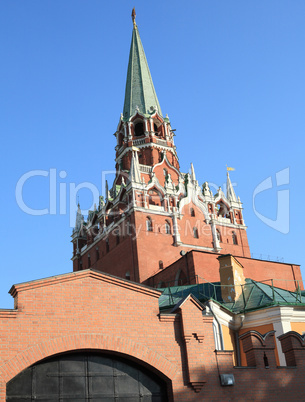 Kremlin tower on sky background