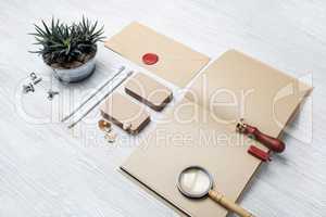 Blank kraft stationery