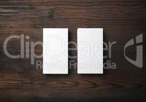 Two blank business cards