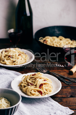 Classic spaghetti carbonara