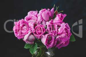 Bouquet of pink garden roses
