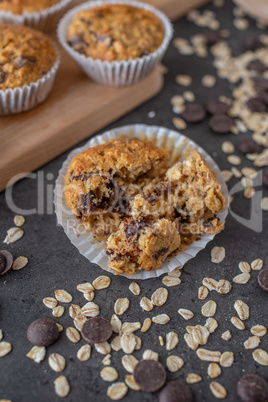 Vollwert Haferflocken Schoko Muffins