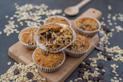 Vollwert Haferflocken Schoko Muffins