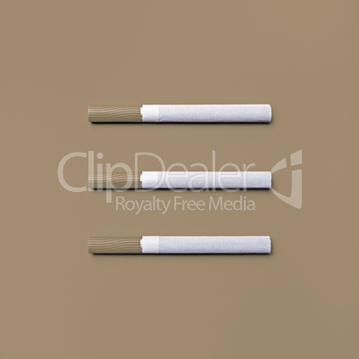 Photo of three cigarettes