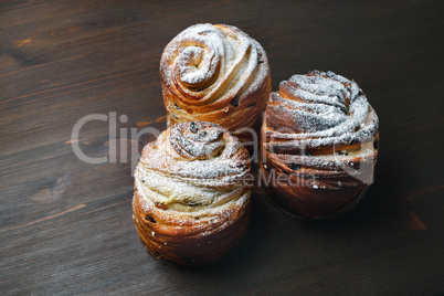 Three sweet buns