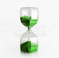 Hourglass with green filler