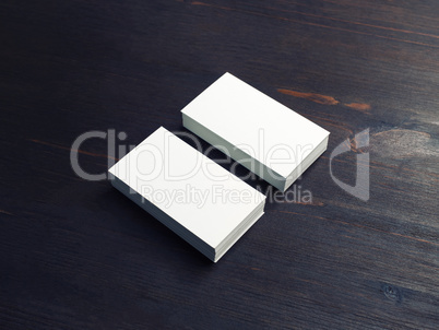 White business cards