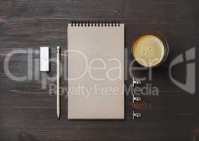Coffee cup and stationery