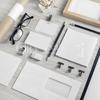 Blank business stationery