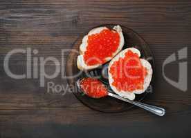 Delicious fresh caviar