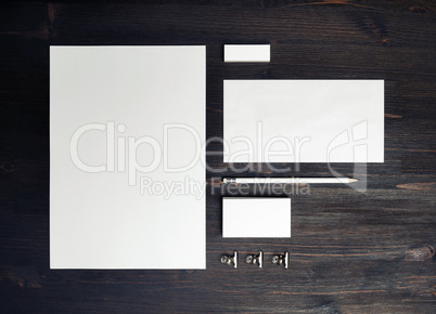 Blank corporate stationery