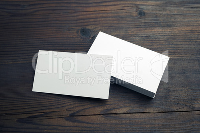 White business cards