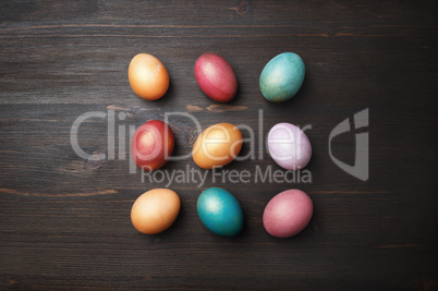 Colorful easter eggs