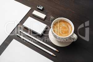 Coffee cup and stationery