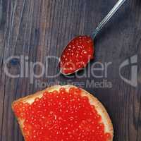 Still life with red caviar