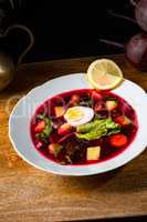 Polish beetroot soup (botwinka)