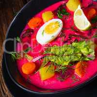 Botwinka Polish spring beetroot soup