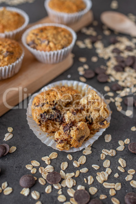 Vollwert Haferflocken Schoko Muffins