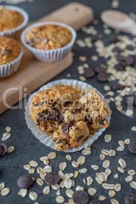 Vollwert Haferflocken Schoko Muffins