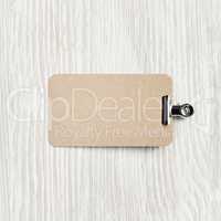 Business card and clip