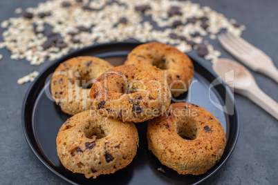 Vollwert Haferflocken Schoko Donuts