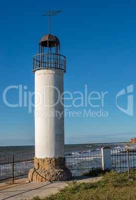 Lighthouse Karabush in  Morskoe village, Odessa region, Ukraine