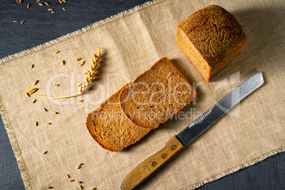 delicious rye bread on the table