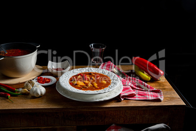 Delicious Hungarian-style goulash soup