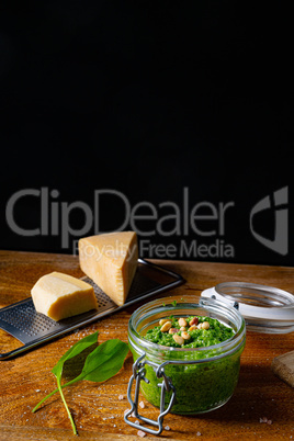 delicious wild garlic pesto with pine nuts