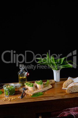 delicious wild garlic pesto with pine nuts