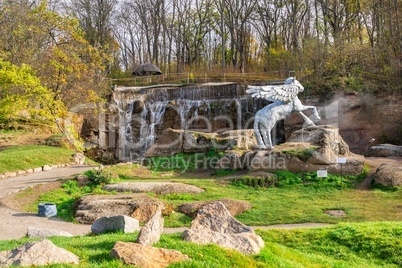 Park sculpture in the Sofiyivsky arboretum in Ukraine