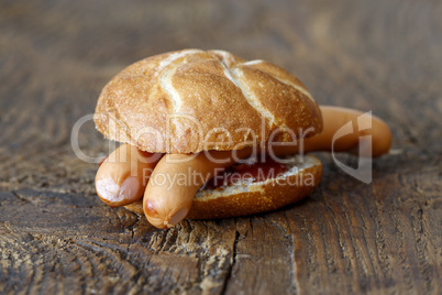 Frankfurter Würstchen im Brötchen