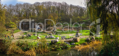 Park sculpture in the Sofiyivsky arboretum in Ukraine