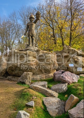 Park sculpture in the Sofiyivsky arboretum in Ukraine