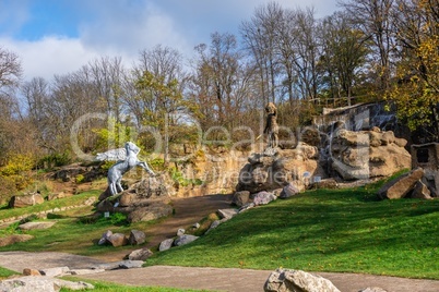Park sculpture in the Sofiyivsky arboretum in Ukraine