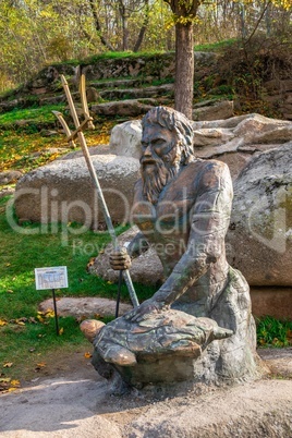 Park sculpture in the Sofiyivsky arboretum in Ukraine