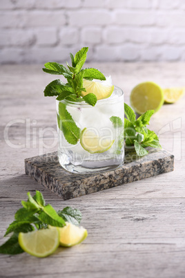 Refreshing summer cocktail mojito