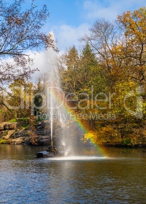 Snake fountain in the Sofiyivsky arboretum. Uman, Ukraine