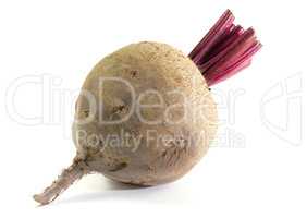 Fresh vegetables, table red beets isolated on white background close up.