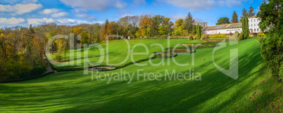 Parterre amphitheater in the Sofiyivsky arboretum. Uman, Ukraine