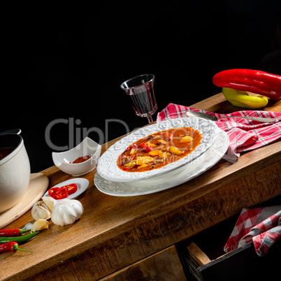 Delicious Hungarian-style goulash soup