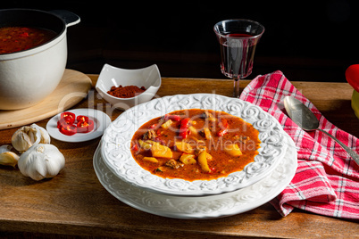 Delicious Hungarian-style goulash soup